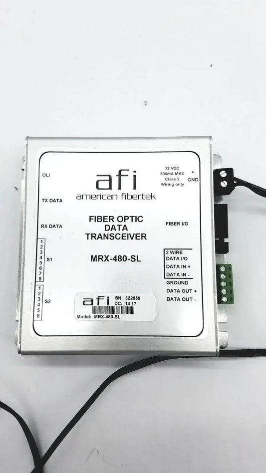 afi American Fibertek Fiber Optic Data Transceiver MRX-480-SL Fiber Optic Data Transceiver, second-hand product photo 1