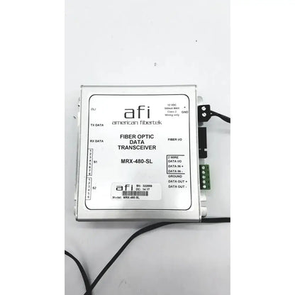 afi American Fibertek Fiber Optic Data Transceiver MRX-480-SL Fiber Optic Data Transceiver, second-hand product photo 1