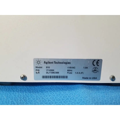 Agilent Technologies 810 peristaltic pump in white with silver screws and gray label for medical reuse applications