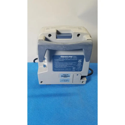 Gray and white aircast venaflow elite dvt prophylaxis pump with blue label showing model 30bs information
