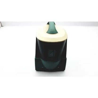 Black and cream-colored portable air monitoring vacuum cleaner with green handle for aircuity optima 500 system