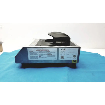 Black plastic and metal countertop demand advantage scale with digital display for aladdin temp-rite heat plate heater