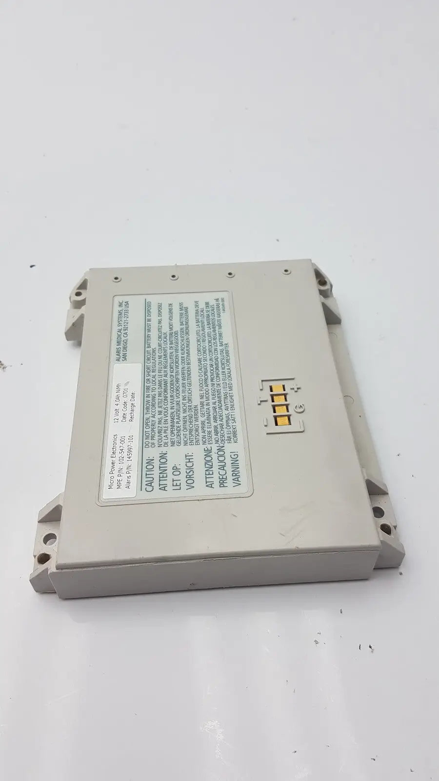 Alaris Medical 145997-101, Micro Power Electronics 102-547-001 Battery, second-hand product photo 5
