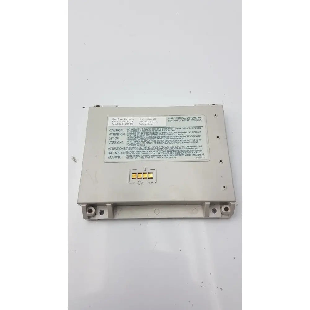 Alaris Medical 145997-101, Micro Power Electronics 102-547-001 Battery, second-hand product photo 1