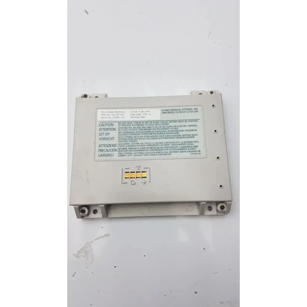 Alaris Medical 145997-101, Micro Power Electronics 102-547-001 Battery, second-hand product photo 2