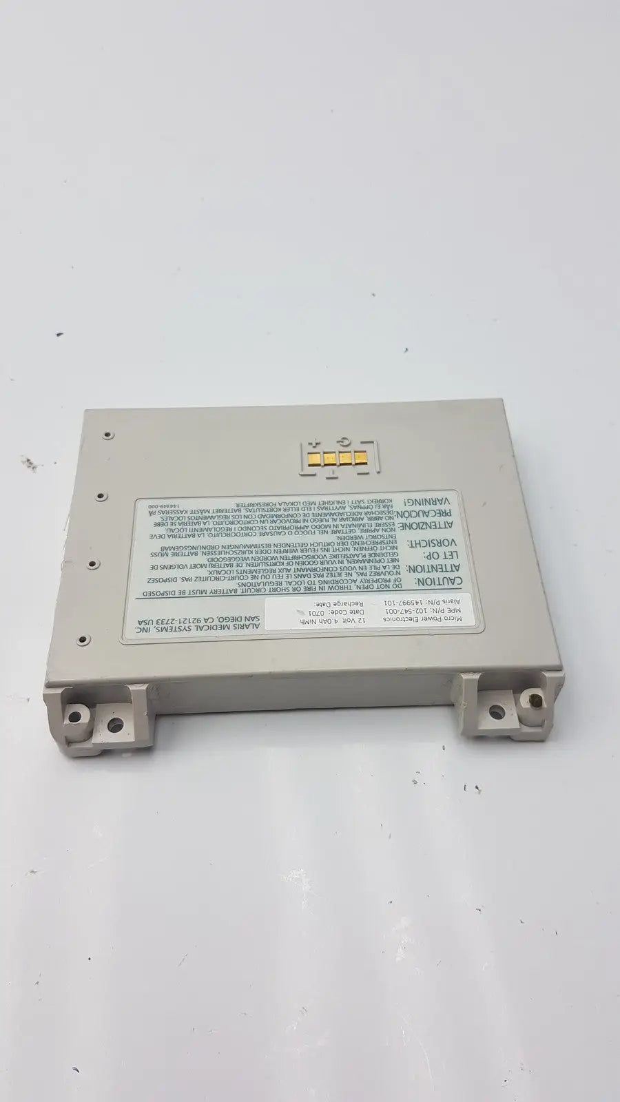 Alaris Medical 145997-101, Micro Power Electronics 102-547-001 Battery, second-hand product photo 4