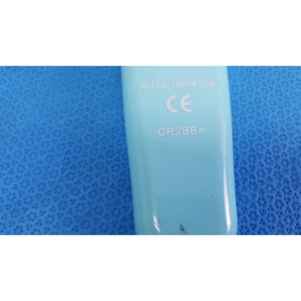 Light blue plastic battery labeled cr2bb for use with alco clean remote cr2bb medical healthcare tv remote control al-77166