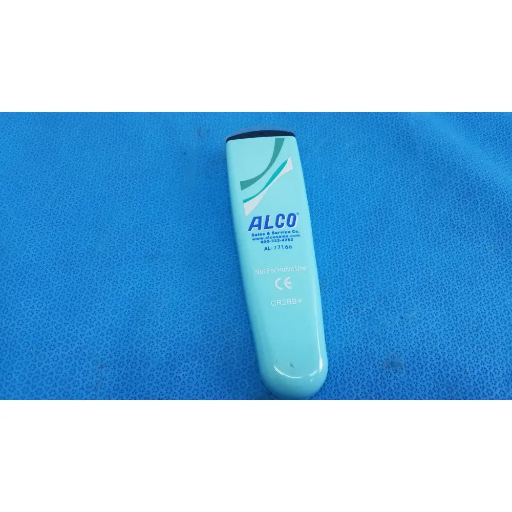 Light blue alco brand cr256 battery with green and white logo for clean remote cr2bb medical healthcare use