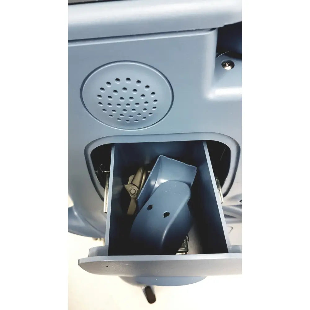 Gray plastic drawer containing various mechanical parts for alcon infiniti vision system model 210-0000-511