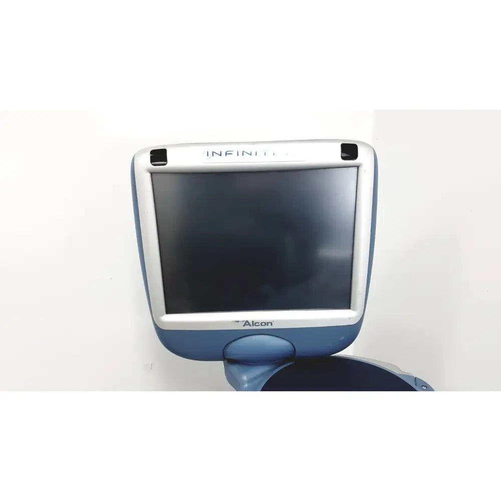 Alcon infiniti vision system model 210-0000-511 diagnostic monitor in blue and silver for reuse medical applications