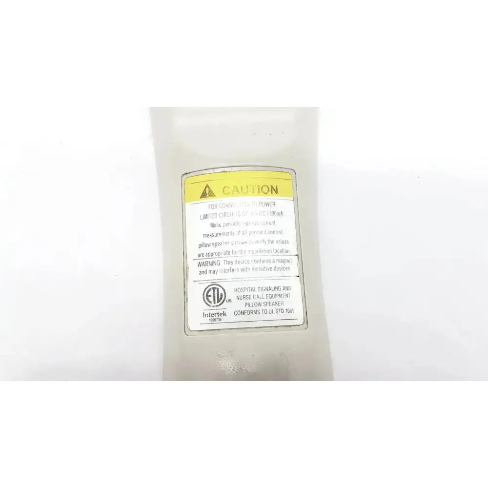 Allen Technologies Curbell Pillow Speakers Nurse Call TV Remote 416370E-0103468 Nurse Call Pillow Speaker Remote, as-is (for parts) product photo 5