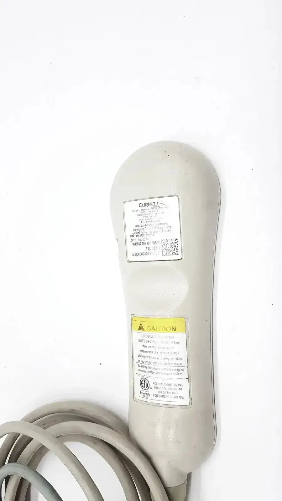 Allen Technologies Curbell Pillow Speakers Nurse Call TV Remote 416370E-0103468 Nurse Call Pillow Speaker Remote, as-is (for parts) product photo 2