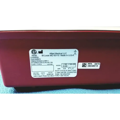 Allied G180 Pump – Preowned, Untested for Clinical Use Medical Pump, as-is (for parts) product photo 3