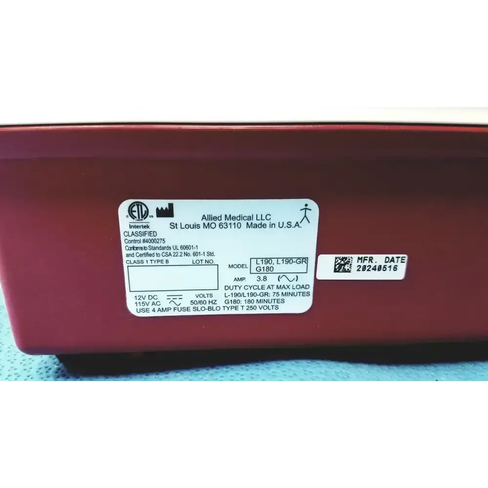 Allied G180 Pump – Preowned, Untested for Clinical Use Medical Pump, as-is (for parts) product photo 3
