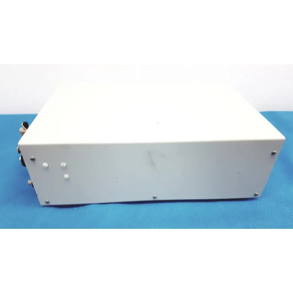 White rectangular Alltech 301 pump HPLC laboratory unit showing metallic screws and ports on the side for chromatography use
