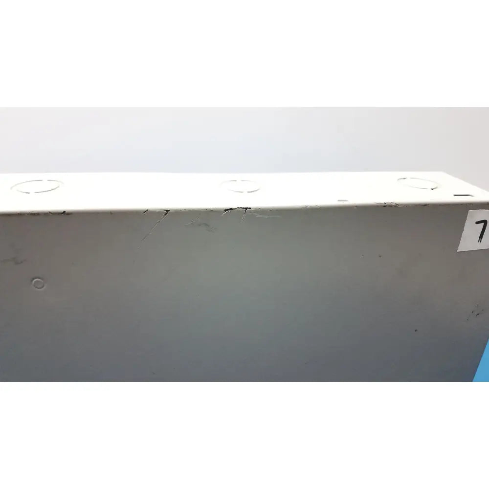 Gray metal electrical box with three circular openings and label 7 for altronix al400ulx power supply charger
