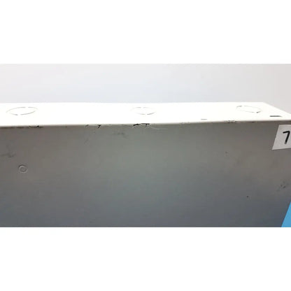 Gray metal electrical box with three circular openings and label 7 for altronix al400ulx power supply charger