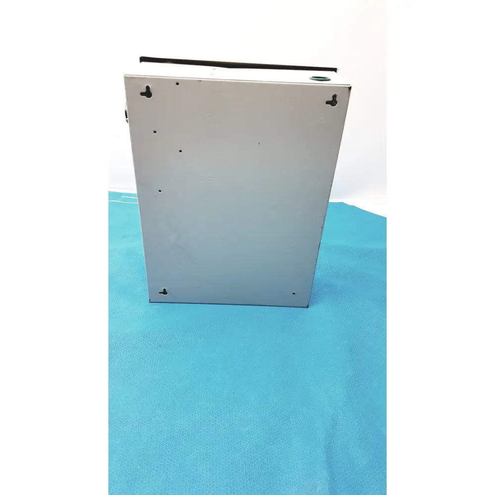 Silver metallic rectangular altronix smp5ctx high current power supply charger with black mounting hardware and matte finish