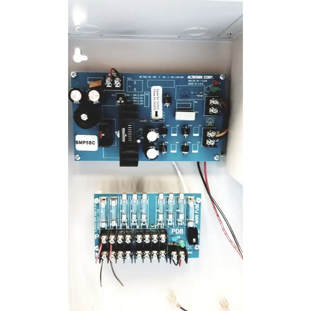 Blue altronix smp5ctx high current power supply charger 12VDC 24VDC for reliable security system use