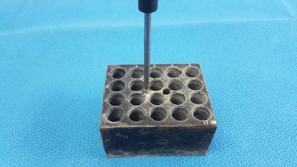 Reuse Medical Equipment Aluminum 20-Place Dry Bath Heating Block for 13mm Test Tubes Dry Bath Heating Block, second-hand product photo 3
