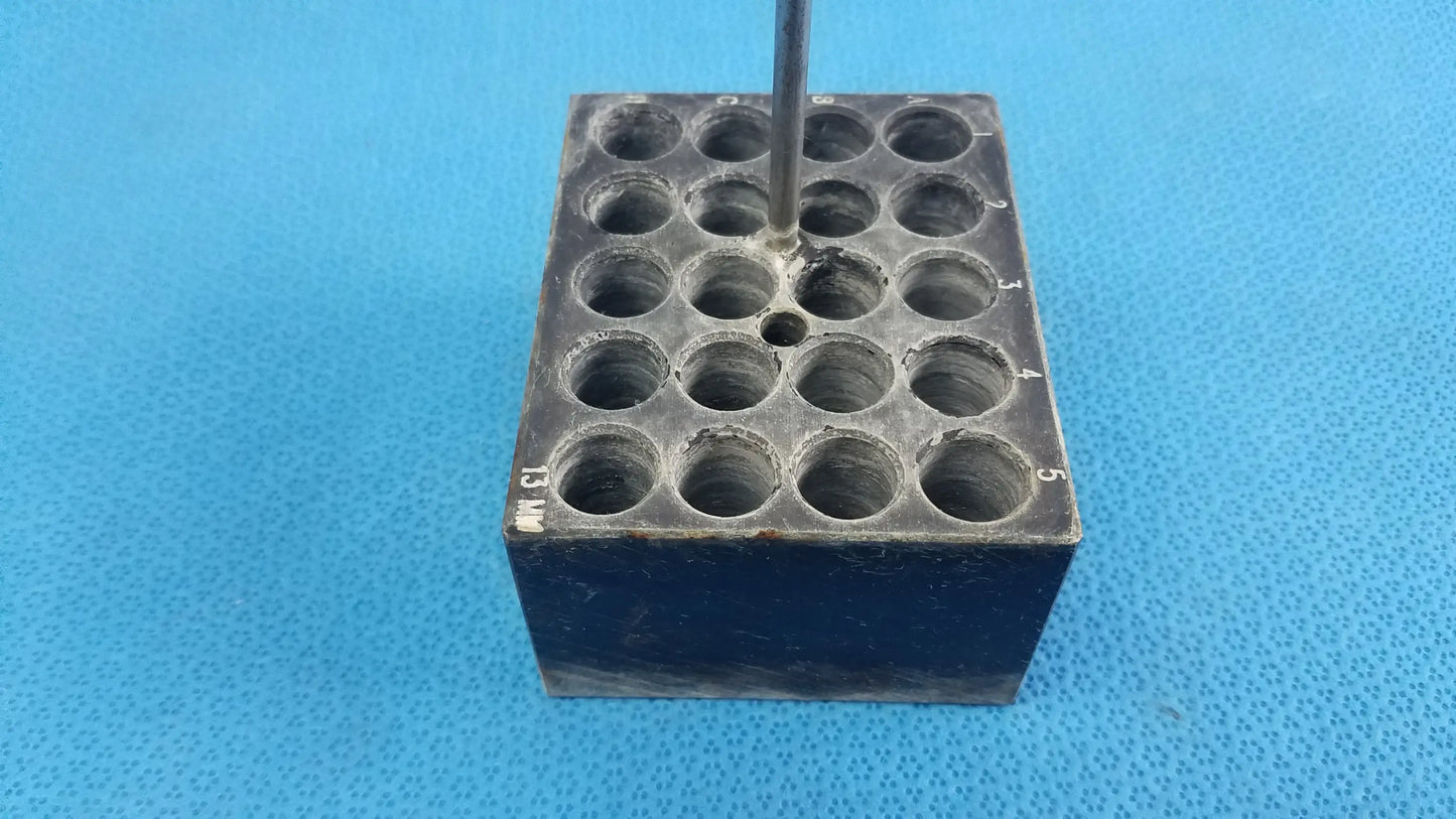 Reuse Medical Equipment Aluminum 20-Place Dry Bath Heating Block for 13mm Test Tubes Dry Bath Heating Block, second-hand product photo 6