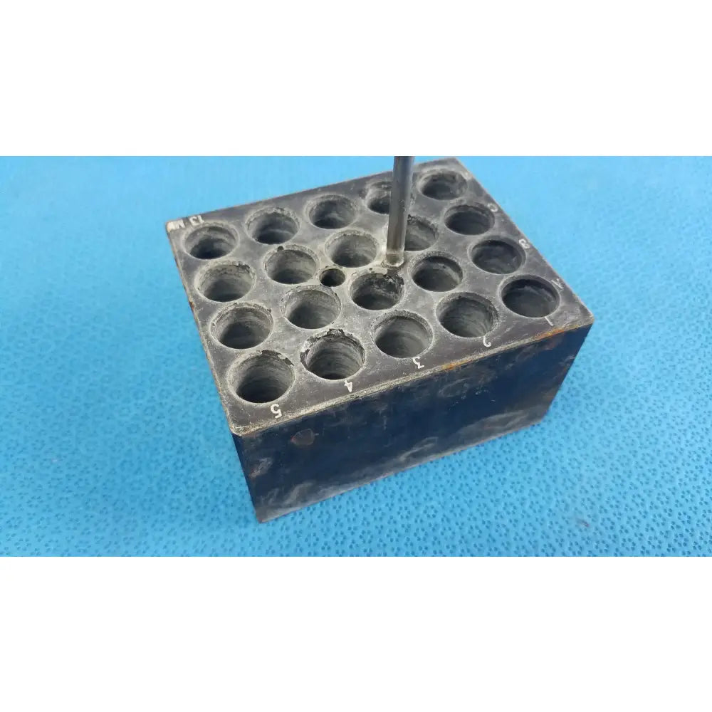 Reuse Medical Equipment Aluminum 20-Place Dry Bath Heating Block for 13mm Test Tubes Dry Bath Heating Block, second-hand product photo 7