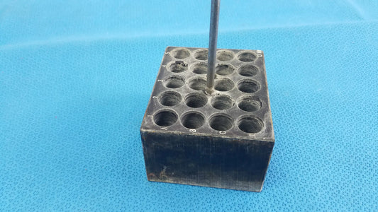 Reuse Medical Equipment Aluminum 20-Place Dry Bath Heating Block for 13mm Test Tubes Dry Bath Heating Block, second-hand product photo 2