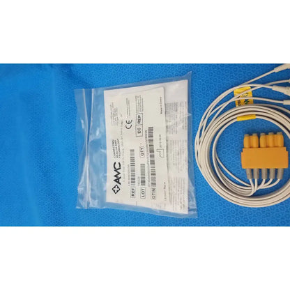 AMC 5-Lead GRPD Disposable ECG Cable – GE Multi-Link to Pinch, Shielded, 50" Disposable 5-Lead ECG Cable, second-hand product photo 2