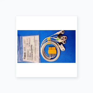 كابل تخطيط القلب الكهربائي (ECG) للاستخدام مرة واحدة من AMC خماسي الأقطاب، GRPD – من GE Multi-Link إلى Pinch، محمي، 50 بوصة
