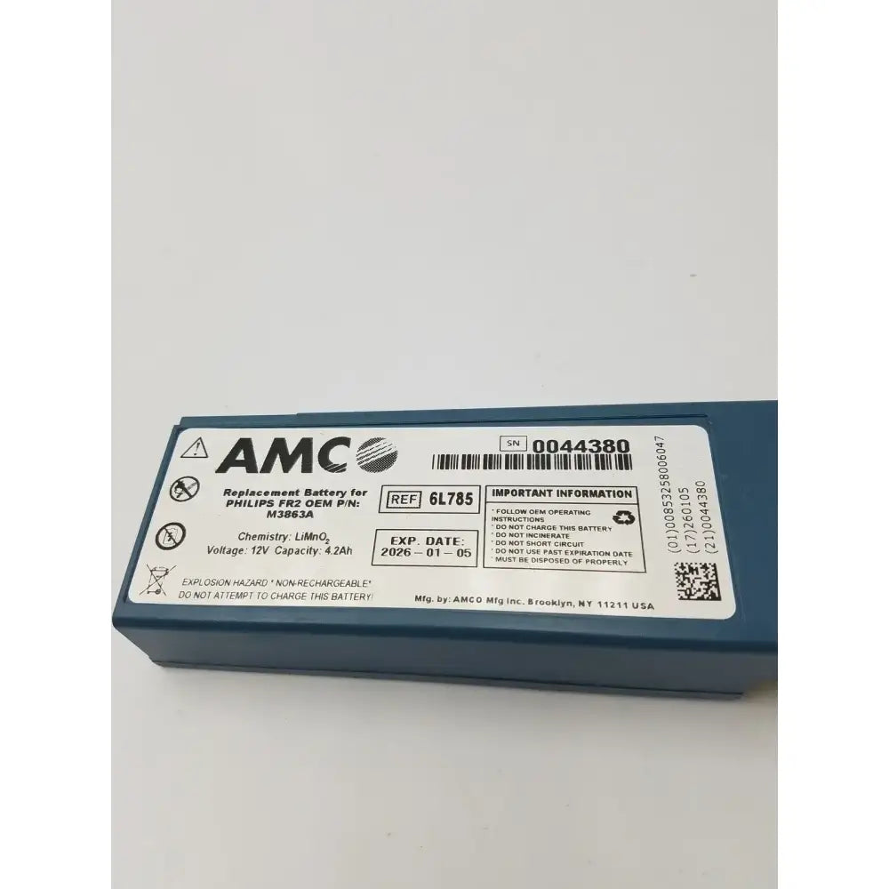 AMCO 6L785 Non-Rechargeable Replacement Battery AED Replacement Battery, second-hand product photo 2