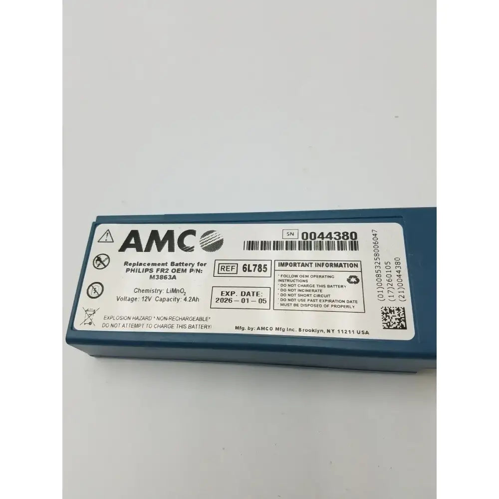 AMCO 6L785 Non-Rechargeable Replacement Battery AED Replacement Battery, second-hand product photo 3