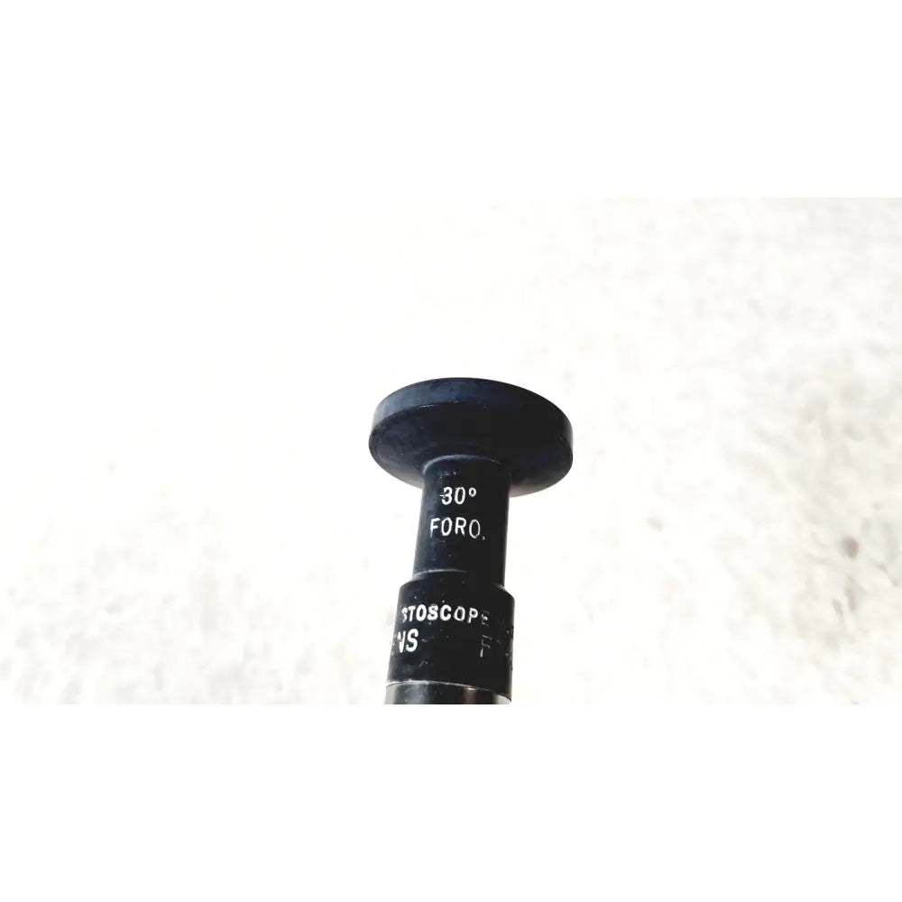Black cylindrical microscope eyepiece with 30° foro from american cystoscope makers fo-8168m microlens model back side