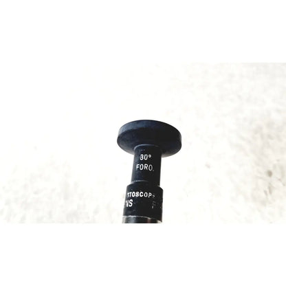 Black cylindrical microscope eyepiece with 30° foro from american cystoscope makers fo-8168m microlens model back side