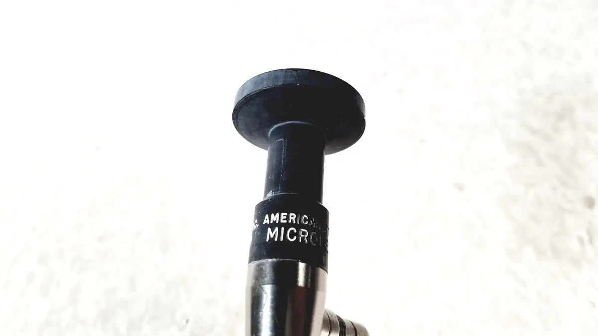 Black american cystoscope makers FO-8168M microlens with matte finish and metallic threaded body for precision use