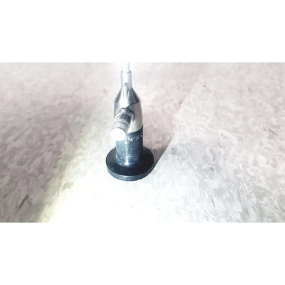 Silver and black precision measurement probe with cylindrical body from american cystoscope makers microlens FO-8168L