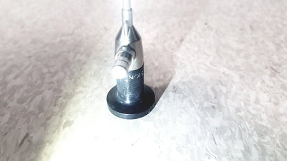 Silver and black precision measurement probe with cylindrical body from american cystoscope makers microlens FO-8168L