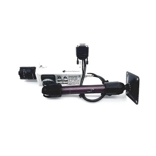 White and black industrial camera mount with purple metallic arm for american dynamics adcshr2412n super high resolution fixed camera