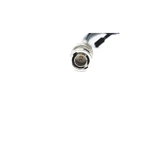 Silver bnc connector with black cable on the back of american dynamics adcshr2412n super high resolution fixed camera