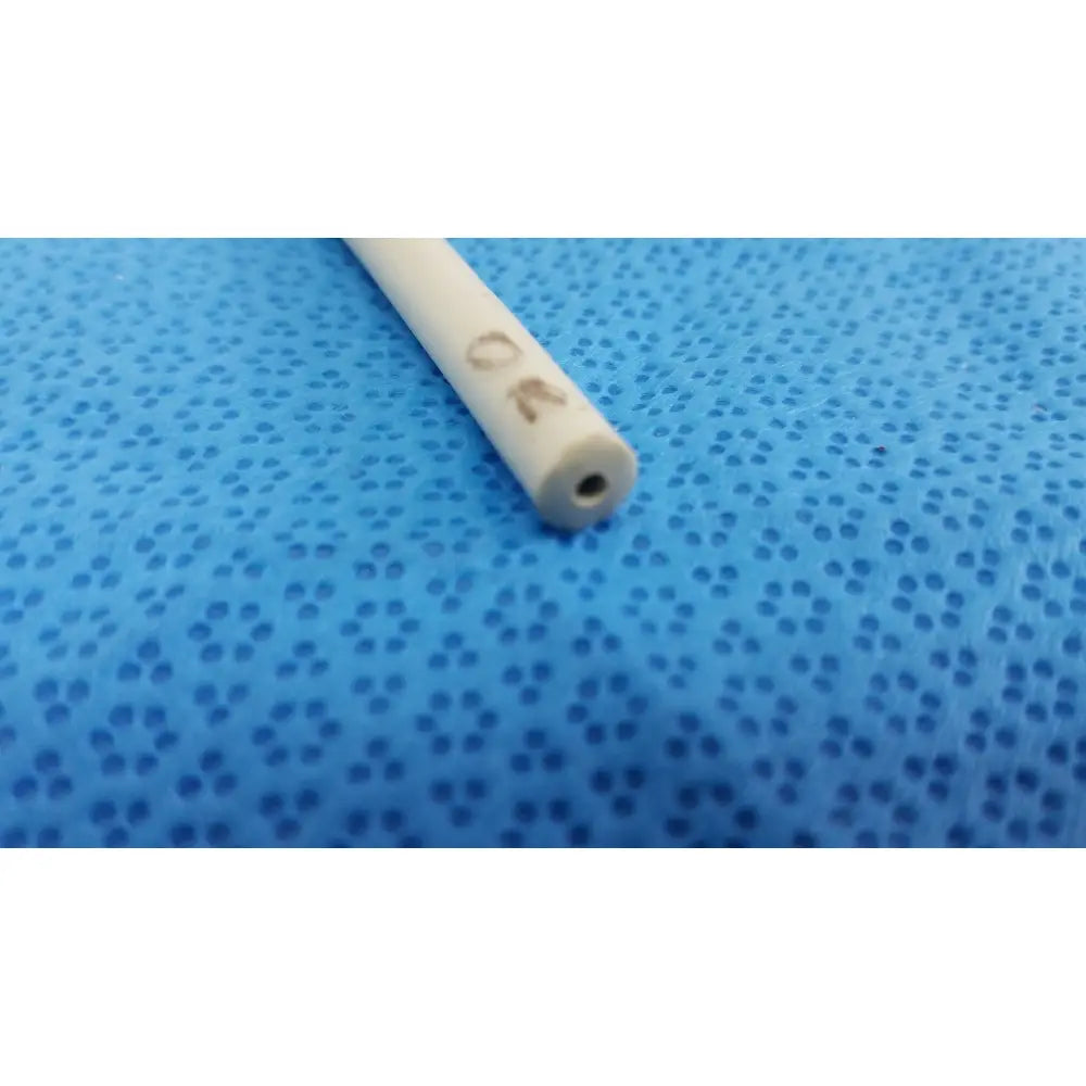 White cylindrical ceramic tube with small hole and or engraving for american endoscopy 18fr maloney tapered bougie