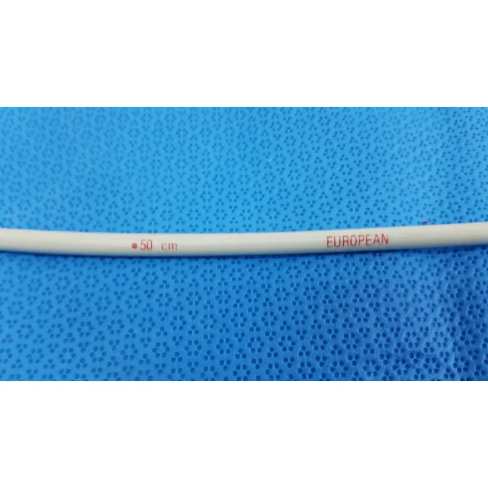 A white 50 cm plastic american endoscopy 18fr maloney tapered tungsten-filled esophageal bougie marked european