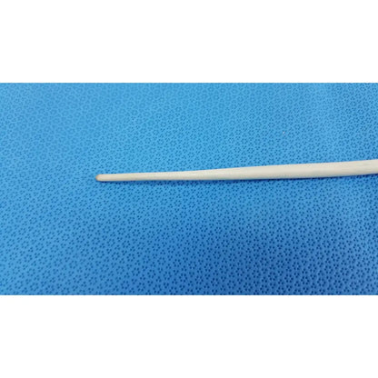 A slender off-white plastic hair pick with a smooth tapered design in the american endoscopy 24fr maloney esophageal bougie