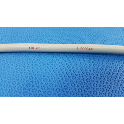 White cylindrical american endoscopy 27fr maloney tapered tungsten filled esophageal bougie marked 50 cm european