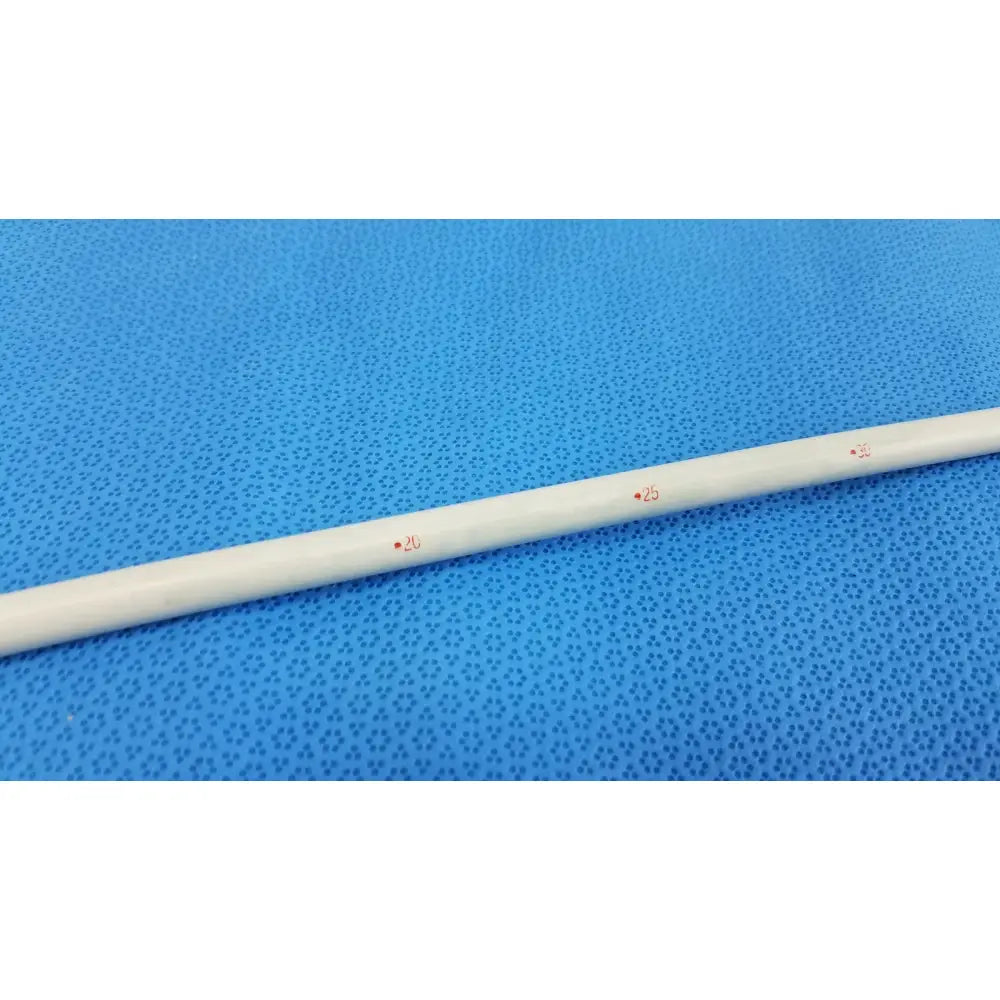 White plastic american endoscopy 30fr maloney tapered tungsten-filled esophageal bougie with red numerical markings