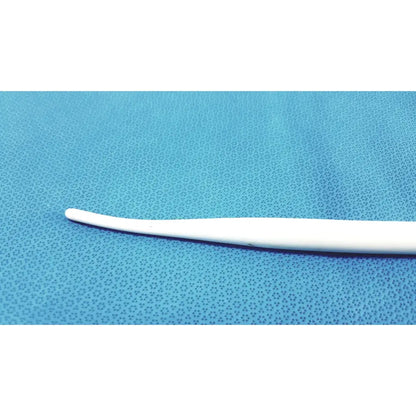 White plastic otoscope with curved tapered tip for american endoscopy 54fr maloney tungsten filled esophageal bougie