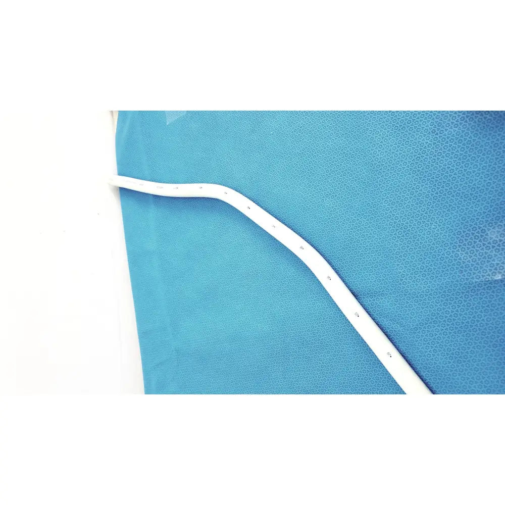 White plastic american endoscopy 60fr maloney tapered tungsten-filled esophageal bougie with small holes along curved length