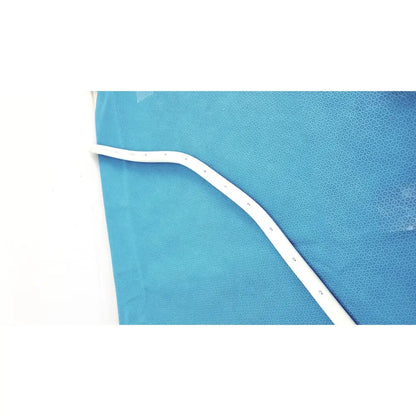 White plastic american endoscopy 60fr maloney tapered tungsten-filled esophageal bougie with small holes along curved length