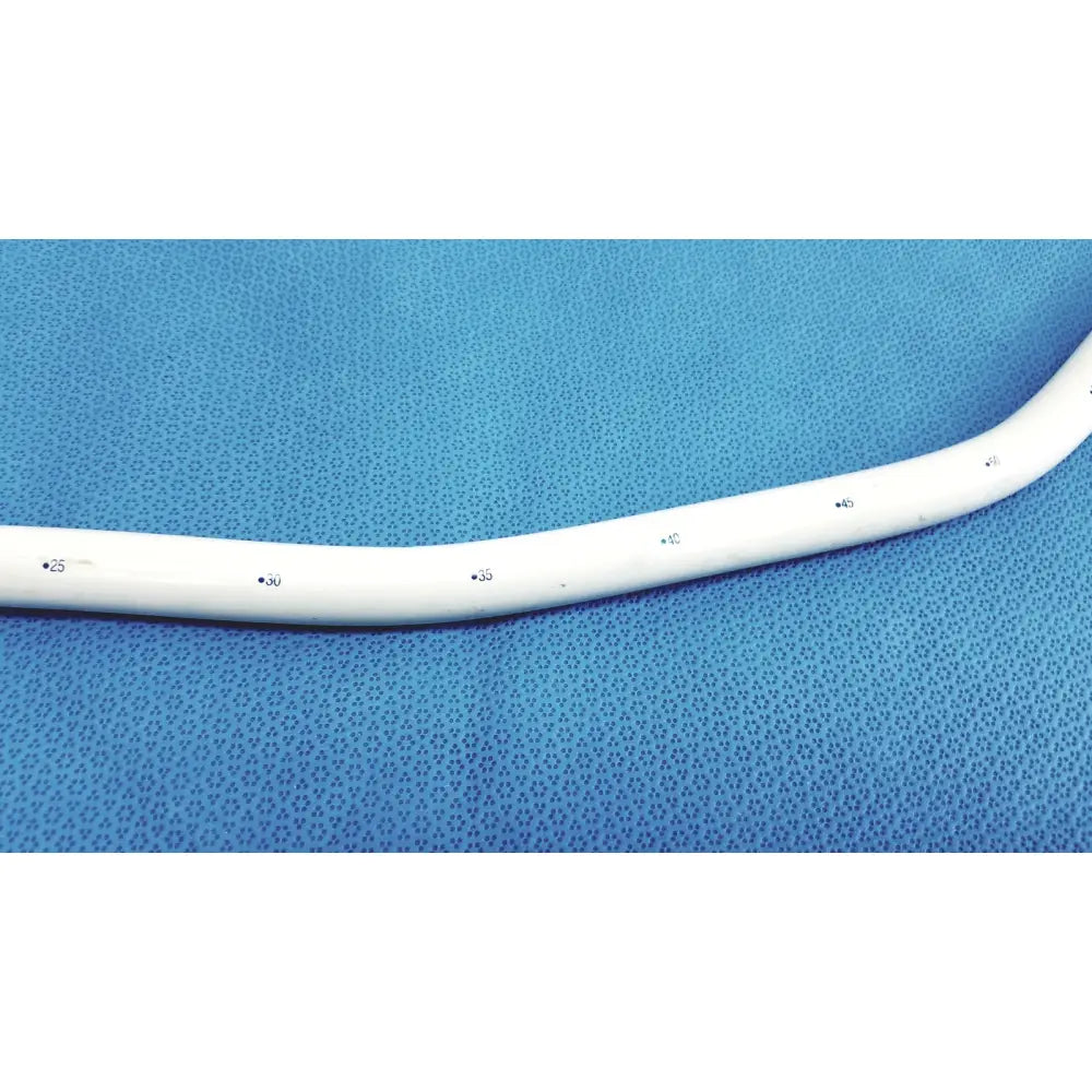 White flexible american endoscopy 60fr maloney tapered tungsten-filled esophageal bougie with black numerical markings