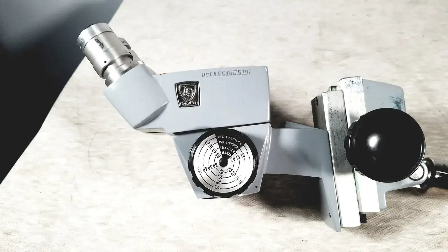 American Optical Binocular Microscope Head For Spencer Microscope Head, second-hand product photo 2