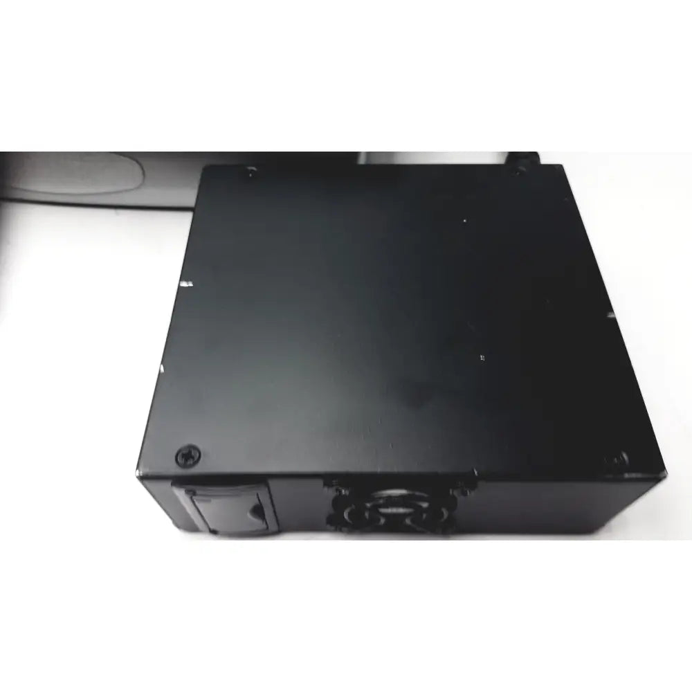 Black rectangular matte finish power supply unit with screws for american telecare lifeview home video patient monitor