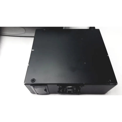 Black rectangular matte finish power supply unit with screws for american telecare lifeview home video patient monitor
